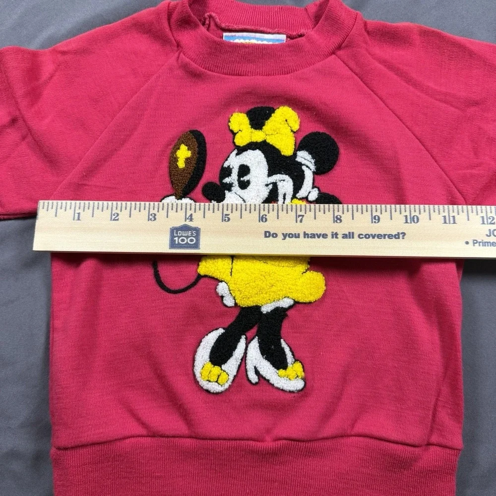 Disney Vintage 80s Sunday Comics Minnie Mouse Crewneck Longsleeve 4T/5T RARE‎